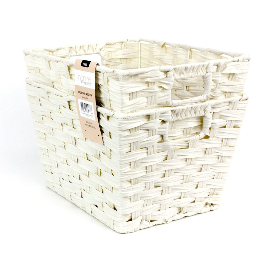 Kenu Storage Basket White - Set of 2