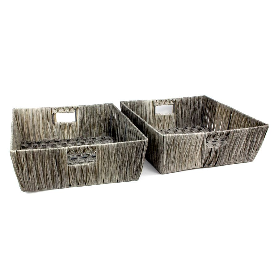 Aspen Storage Baskets Grey - Set of 2