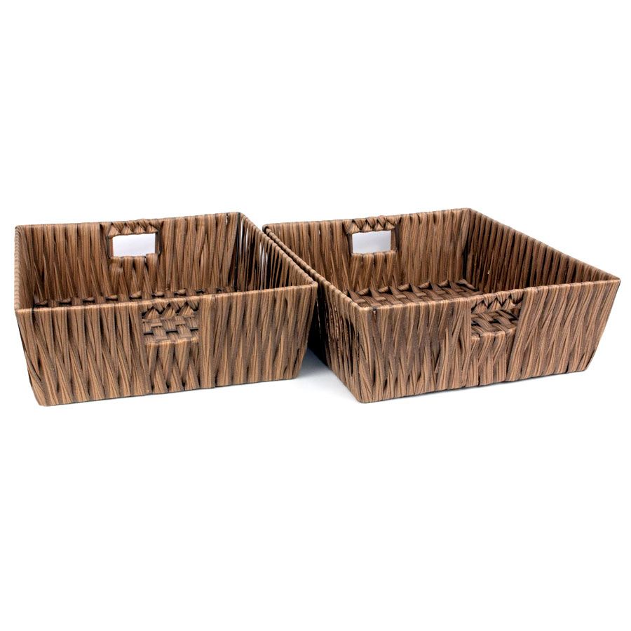Aspen Storage Baskets Brown - Set of 2