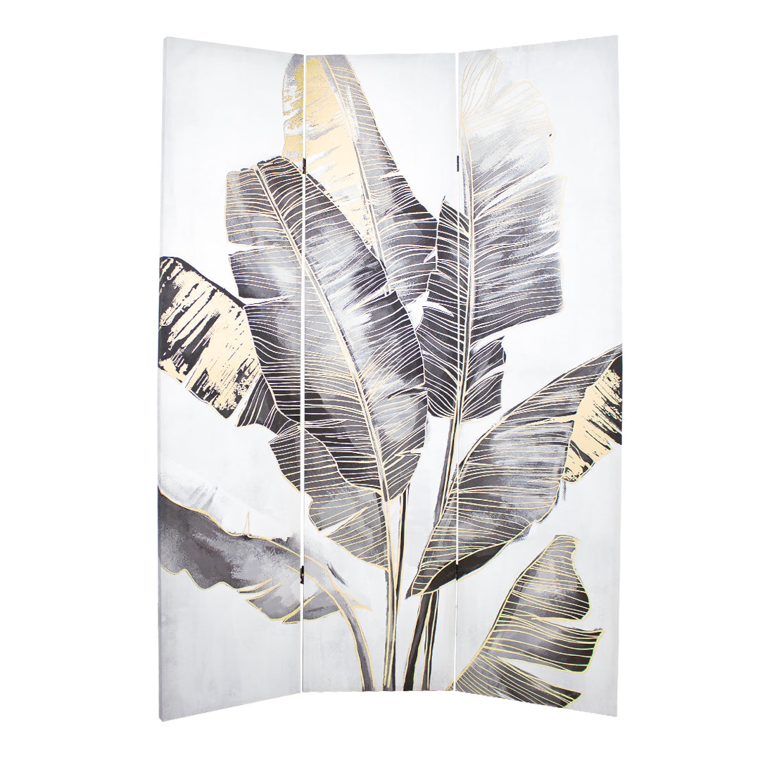 Canvas Helconia Leaves Room Divider Screen