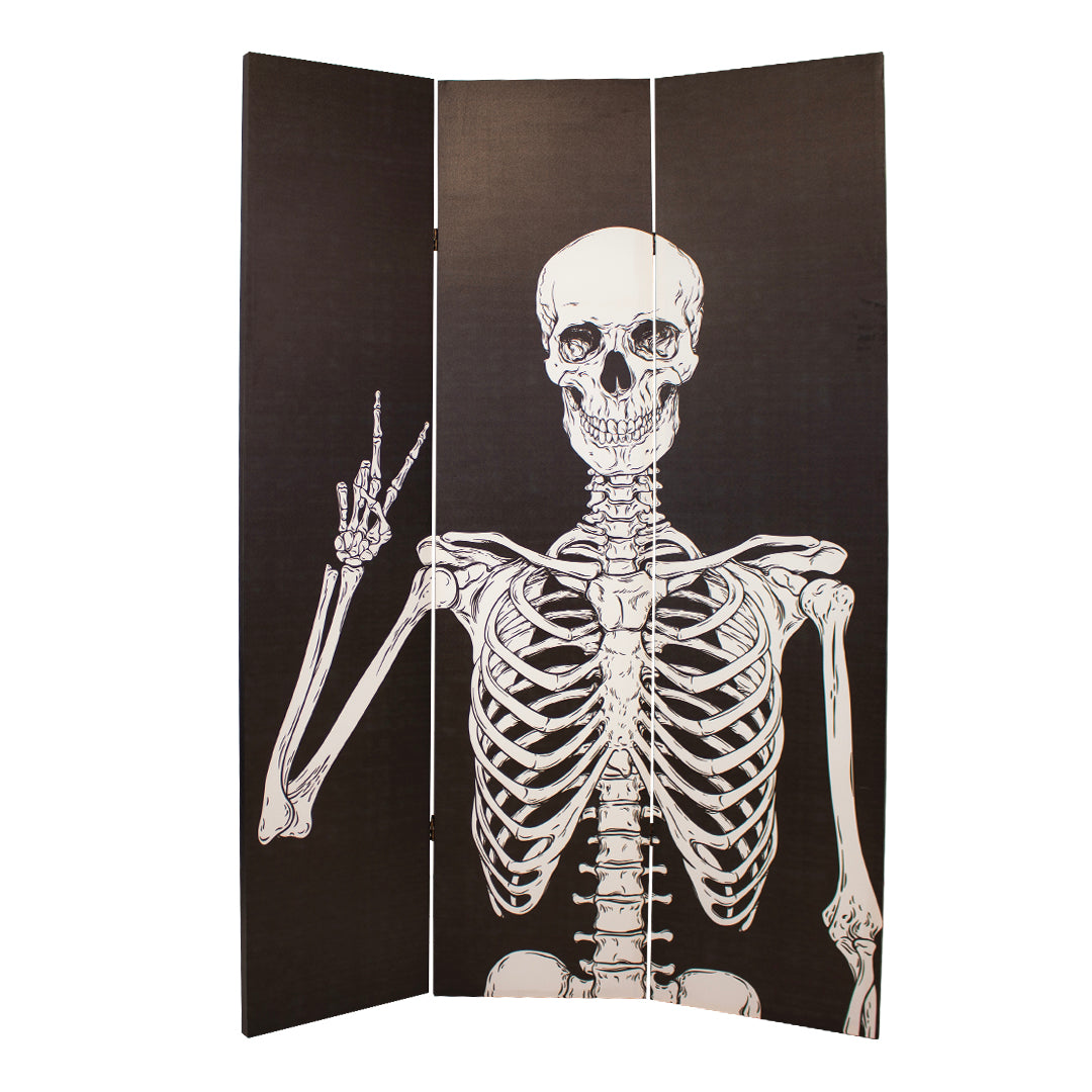 Canvas Peace Skeleton Room Divider Screen