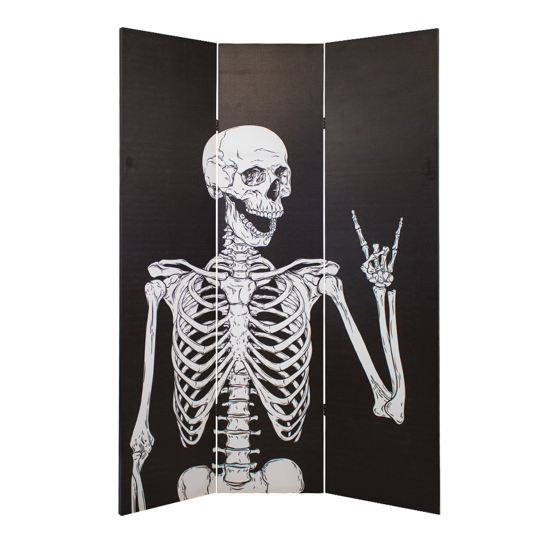 Canvas Peace Skeleton Room Divider Screen