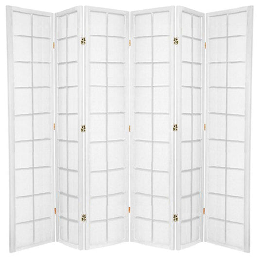 Zen Room Divider Screen White 6 Panel