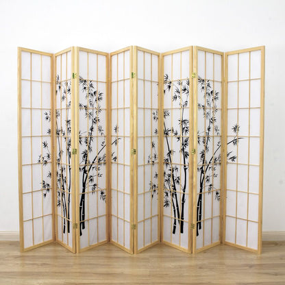 Zen Garden Room Divider Screen Natural 8 Panel