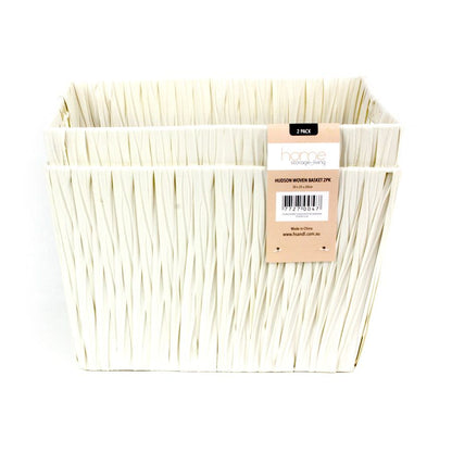 Hudson Storage Basket White - Set of 2