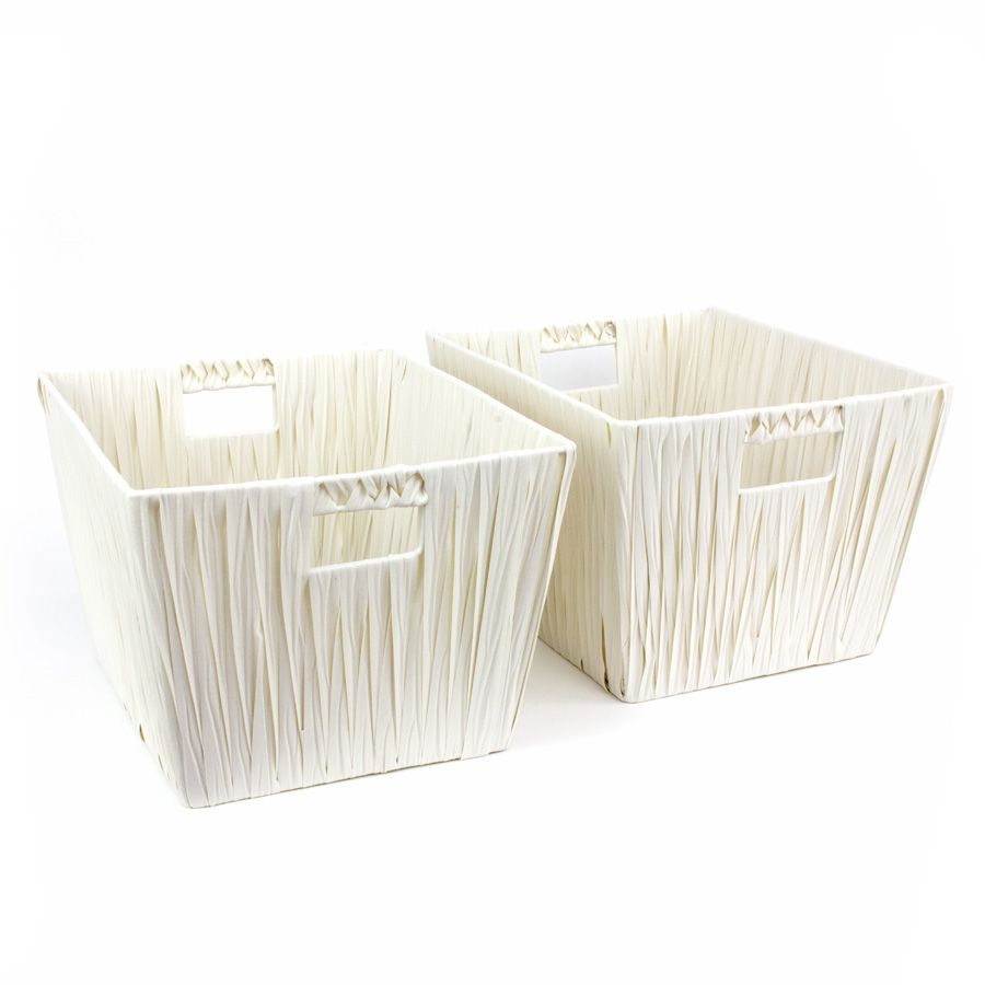 Hudson Storage Basket White - Set of 2