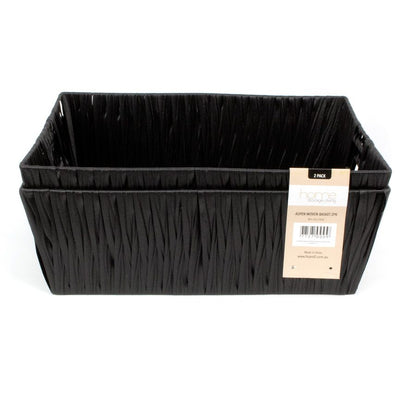 Aspen Storage Baskets Black - Set of 2