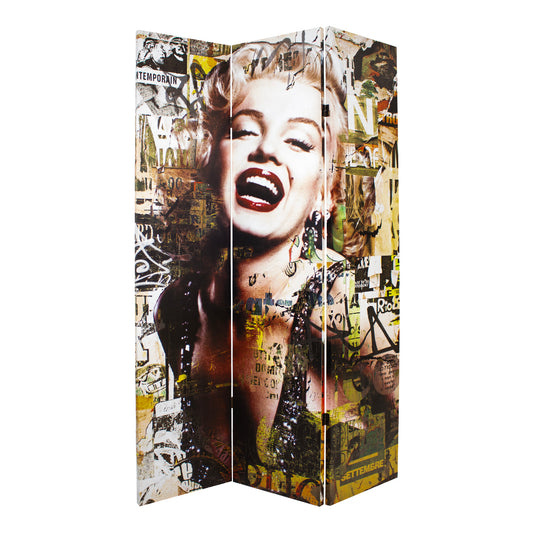 Canvas Marilyn and Elvis Room Divider Screen