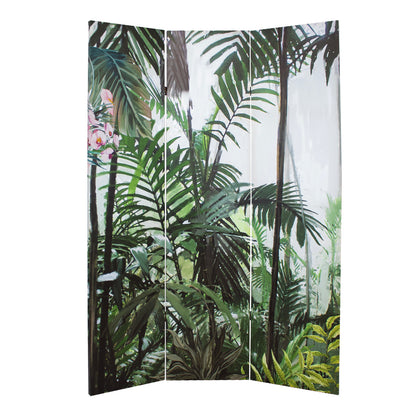 Canvas Tropical Rainforest Room Divider Screen