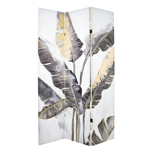 Canvas Helconia Leaves Room Divider Screen