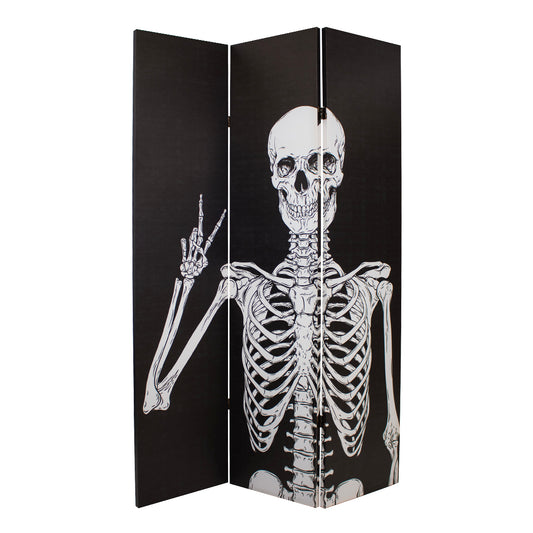 Canvas Peace Skeleton Room Divider Screen