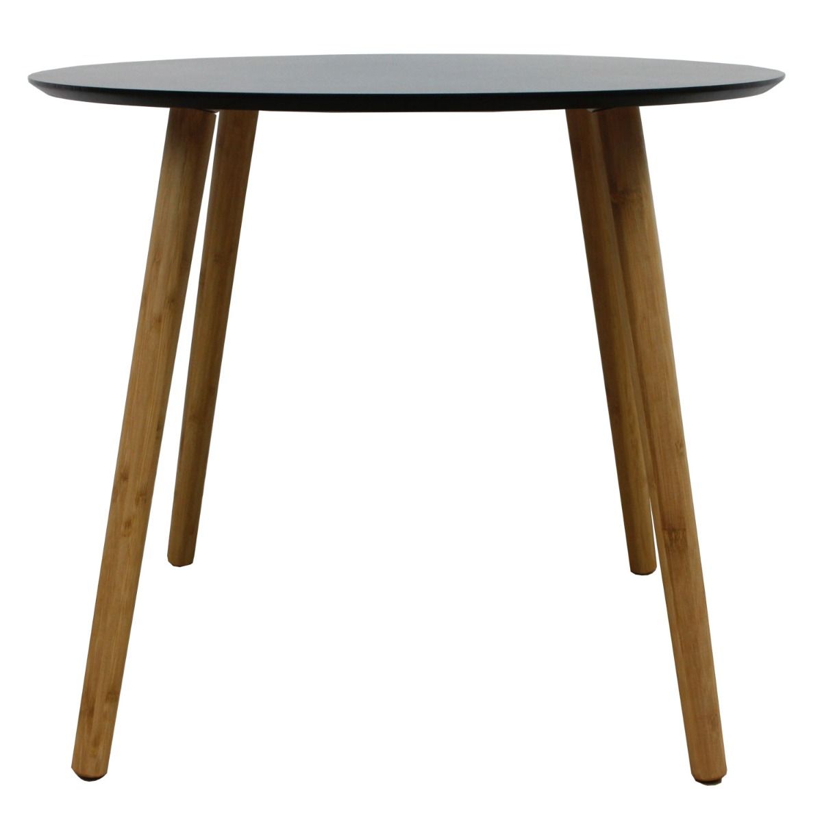 Wooden Round Black Table