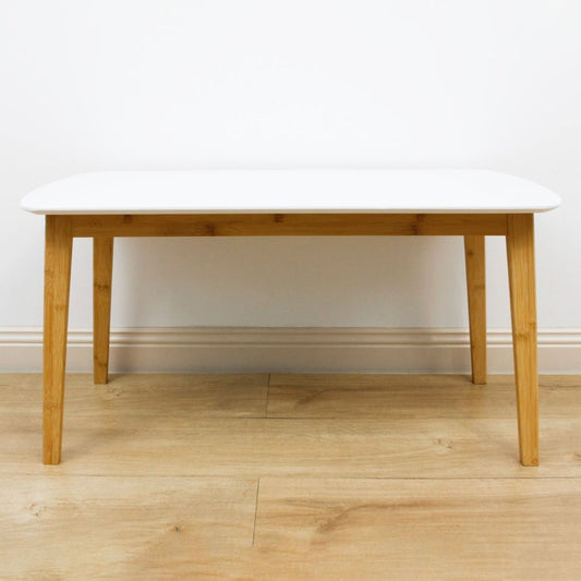 Wooden Rectangle White Table Small