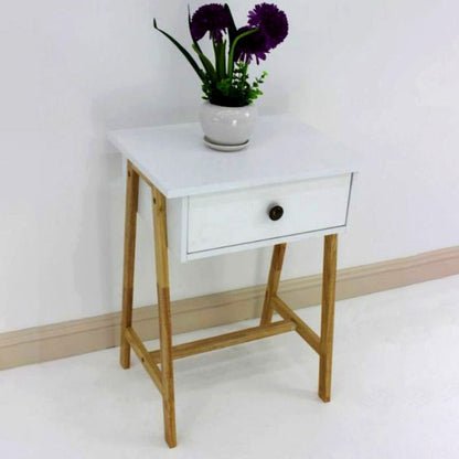 Wooden Bedside Table with Drawer