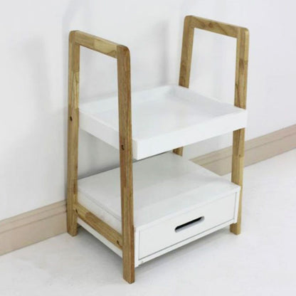 Wooden Shelving Unit with Drawer 2 Tier