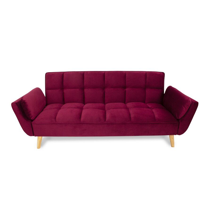 Claire Sofa Bed Velvet Burgundy