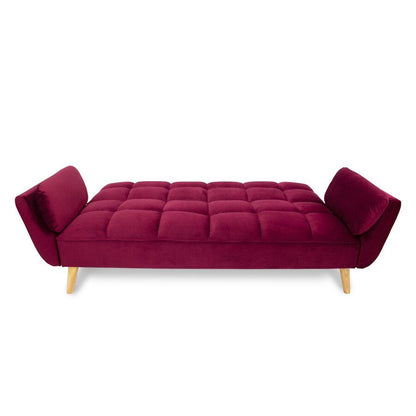 Claire Sofa Bed Velvet Burgundy