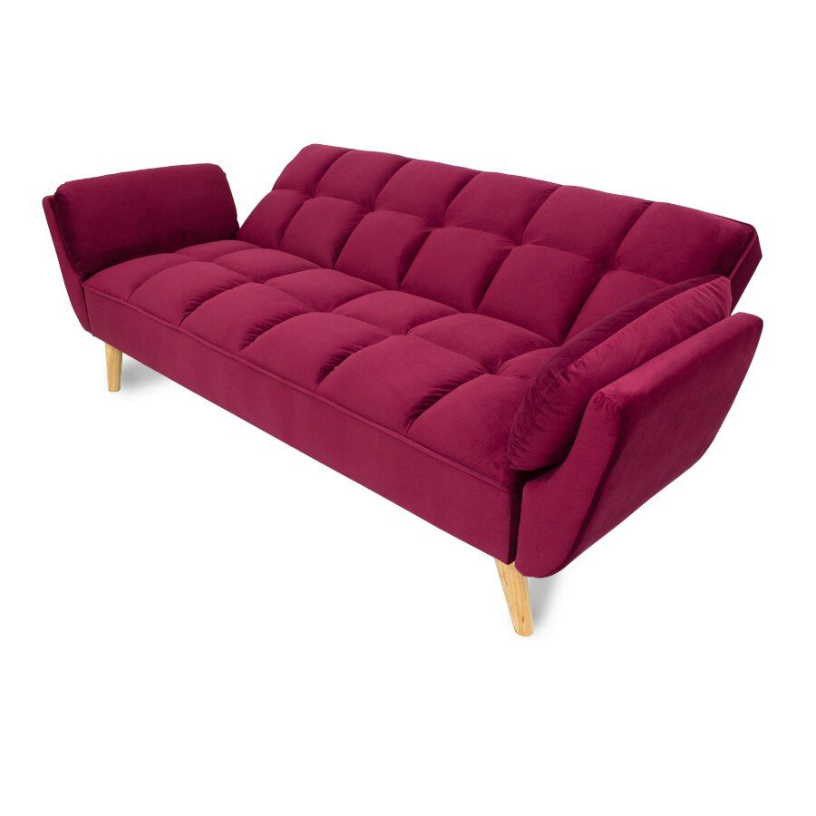 Claire Sofa Bed Velvet Burgundy