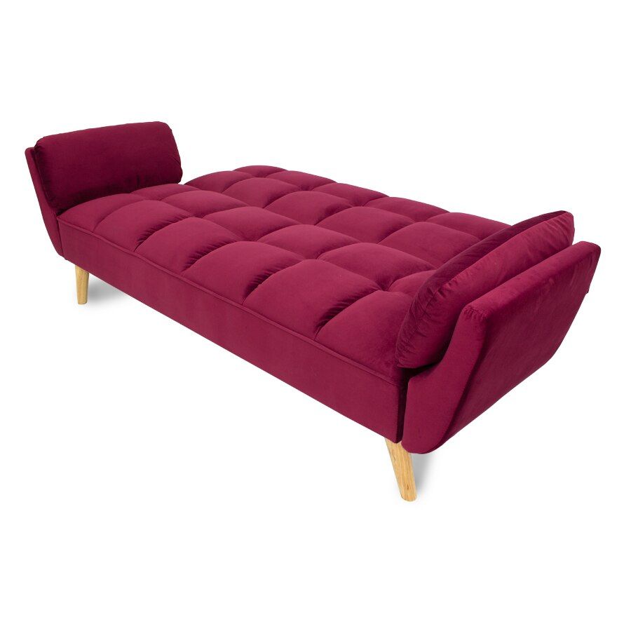 Claire Sofa Bed Velvet Burgundy