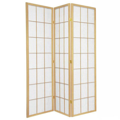 Shoji Room Divider Screen Natural 3 Panel