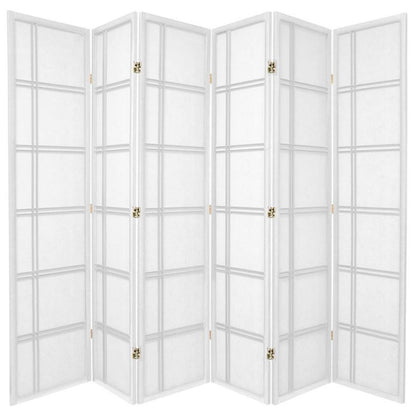 Cross Room Divider Screen White 6 Panel