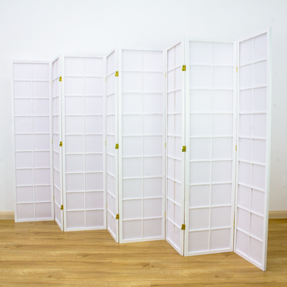 Zen Roon Dividers Zen Room Divider Screen White 8 Panel – Home Storage & Living