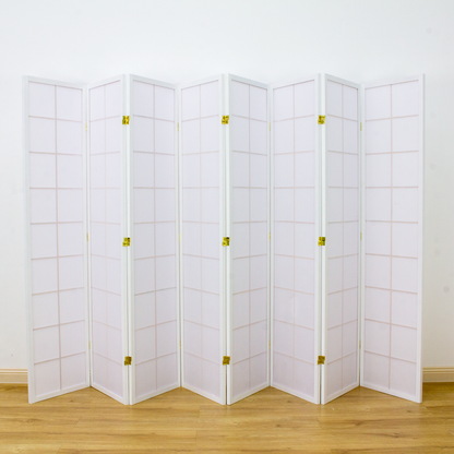 Zen Roon Dividers Zen Room Divider Screen White 8 Panel – Home Storage & Living