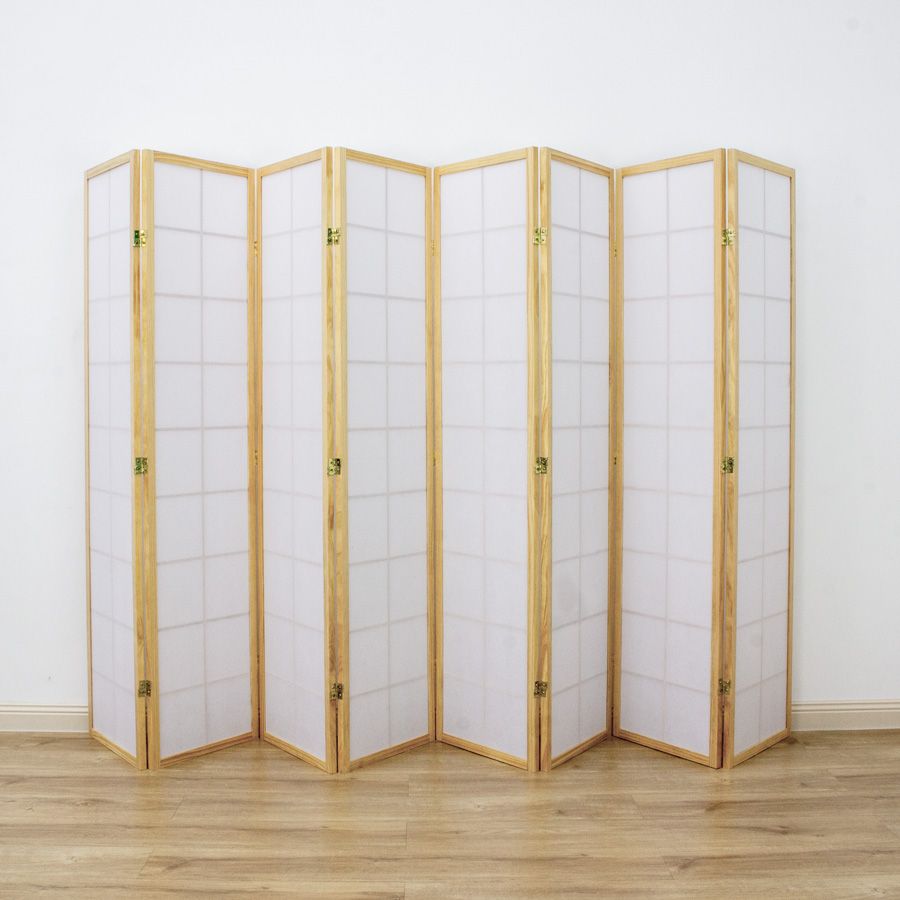 Zen Roon Dividers Zen Room Divider Screen Natural 8 Panel – Home Storage & Living
